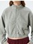 Rahat Kalıp Dik Yaka Crop Fermuarlı Sweatshirt 5