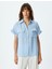 Kısa Kollu Gömlek Kapaklı Cep Detaylı Rahat Kalıp 3