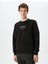 Bisiklet Yaka Slogan Işlemeli Sweatshirt 3
