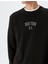 Bisiklet Yaka Slogan Işlemeli Sweatshirt 5