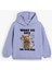 Kapşonlu Sweatshirt Kedi Baskılı Uzun Kollu 1