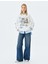 Kolej Baskılı Kapüşonlu Oversize Sweatshirt 2