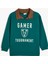 Gömlek Yaka Sweatshirt Baskı Detaylı Uzun Kollu 1