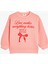 Sweatshirt Fiyonk Baskılı Uzun Kollu Bisiklet Yaka Pamuk Karışımlı 1