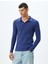 Slim Fit Tişört Uzun Kollu V Yaka Polo Pamuklu 3