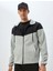 Spor Sweatshirt Oversize Kapşonlu Fermuarlı Scuba Kumaş Renk Kontrastlı Cep Detaylı Pamuk Karışımlı 3