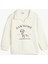 Polo Yaka Sweatshirt Köpek Baskılı Uzun Kollu Şardonlu 1