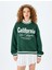 Bisiklet Yaka Kolej Baskılı Biyeli Oversize Sweatshirt 3