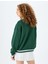 Bisiklet Yaka Kolej Baskılı Biyeli Oversize Sweatshirt 4