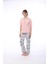 1444 Kadın Çiçekli Cepli Kısa Kollu Pijama Takım 2