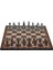 Metal Satranç Takımı Orta Ingiliz Antik Taş ve Mocha Desenli Satranç Tahtası 4