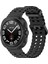 Samsung Galaxy Watch 7 Ultra 47MM ile Uyumlu Kordon Dalgalı Delikli Metal Tokalı Silikon Kayış 2