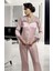 9600 6'lı Kısa Saten Gecelik Sabahlık Pijama Takım 2