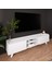 Tv Ünitesi Beyaz Kapaklı Ayaklı LD-2001-BA 2