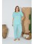 24072 Büyük Beden Kadın Kısa Kollu Pijama Takım 1