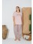 24071 Büyük Beden Kadın Kısa Kol Pijama Takımı 1
