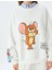 Tom ve Jerry Baskılı Bisiklet Yaka Şardonlu Rahat Kalıp Lisanslı Sweatshirt 5