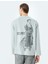 Bisiklet Yaka Oversize Pamuk Karışımlı Lisanslı One Piece Sweatshirt 4