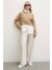 Geniş Paça Pantolon Krem 1