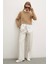 Geniş Paça Pantolon Krem 4