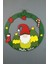 Mutlu Yıllar Temalı Ahşap Yılbaşı Kapı Süsü - Sevimli Noel Baba Desenli 1