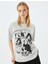 Anime Baskılı Oversize Bisiklet Yaka Kısa Kollu Tişört 1