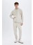 X8283 Regular Fit Kapüşonlu Cepli Içi Yumuşak Tüylü Basic Düz Sweatshirt 5
