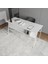 Ella Ofis Masası Beyaz 150 cm Metal Ayaklı Ergonomik Tasarım Modern Stil 3