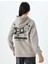Snoopy Kapüşonlu Sweatshirt Arkası Baskılı Şardonlu Lisanslı 4