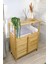 Bambu Çift Kapaklı 2 Raflı Çok Amaçlı Banyo Düzenleyici Organizer Yatay Dolap JW-26720 2