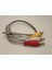Stereo Erkek 3 Rca Kablo 30 cm Aux 3 Rca Kablo 1