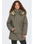 Kadın Suni Kürk Kapüşonlu Parka Mont - 15300627 5