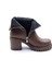 C2401 Kalın Topuklu Kahverengi Kadın Bot 4