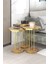 Orta Sehpa ve Zigon Sehpa Terra Set Gold Ceviz 2