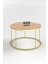 Orta Sehpa ve Zigon Sehpa Terra Set Gold Ceviz 3