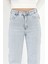 Kadın Straight Fit Jean Buz Mavi Likralı Yüksek Bel Pamuklu - 616-2269 2