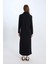Regular Fit Gömlek Yaka Basic Düz Uzun Kollu Pike Maxi Elbise E1417AX24WN 5