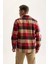 Regular Fit Polo Yaka Kareli Oduncu Flanel Uzun Kollu Gömlek D7190AXNS 5