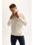 3 İplik Pamuklu Şardonlu İçi Polarlı Comfort Regular Fit Rahat Kalıp Dik Yaka Fermuarlı Kalın Sweatshirt D9067AXNS 4