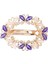 Koyu Mor Tarzı Moda Kadın Tatlı Taşlı Kelebek Yapraklar Saç Tokası Barrette Hairpin (Yurt Dışından) 1