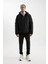 Fit Termometreli Mont Parka Su İtici Rüzgar Geçirmez Slim Fit Dar Kesim Kapüşonlu Fermuarlı C6056AX24WN 2