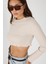 Bisiklet Yaka Fitilli Triko Crop Top 2