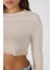 Bisiklet Yaka Fitilli Triko Crop Top 4