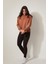 Kiremit Rengi Kolları Başak Nakışlı Kapüşonlu Sweatshirt - 2428 2