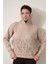Bej Önü ve Kapüşonu Dal Nakışlı Kapüşonlu Sweatshirt - 2429 1