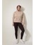 Bej Önü ve Kapüşonu Dal Nakışlı Kapüşonlu Sweatshirt - 2429 2