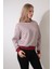 Bordo Çizgili Bisiklet Yaka Selanik Sweatshirt - 2433 5
