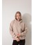 Bej Sırtı Etnik Nakış Işlemeli Bisiklet Yaka Sweatshirt - 2435 4