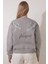Gri Sırtı Leylek Nakış Işlemeli Bisiklet Yaka Sweatshirt - 2436 5