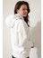 Ekru Önü ve Kapüşonu Dal Nakışlı Kapüşonlu Sweatshirt - 2429 3